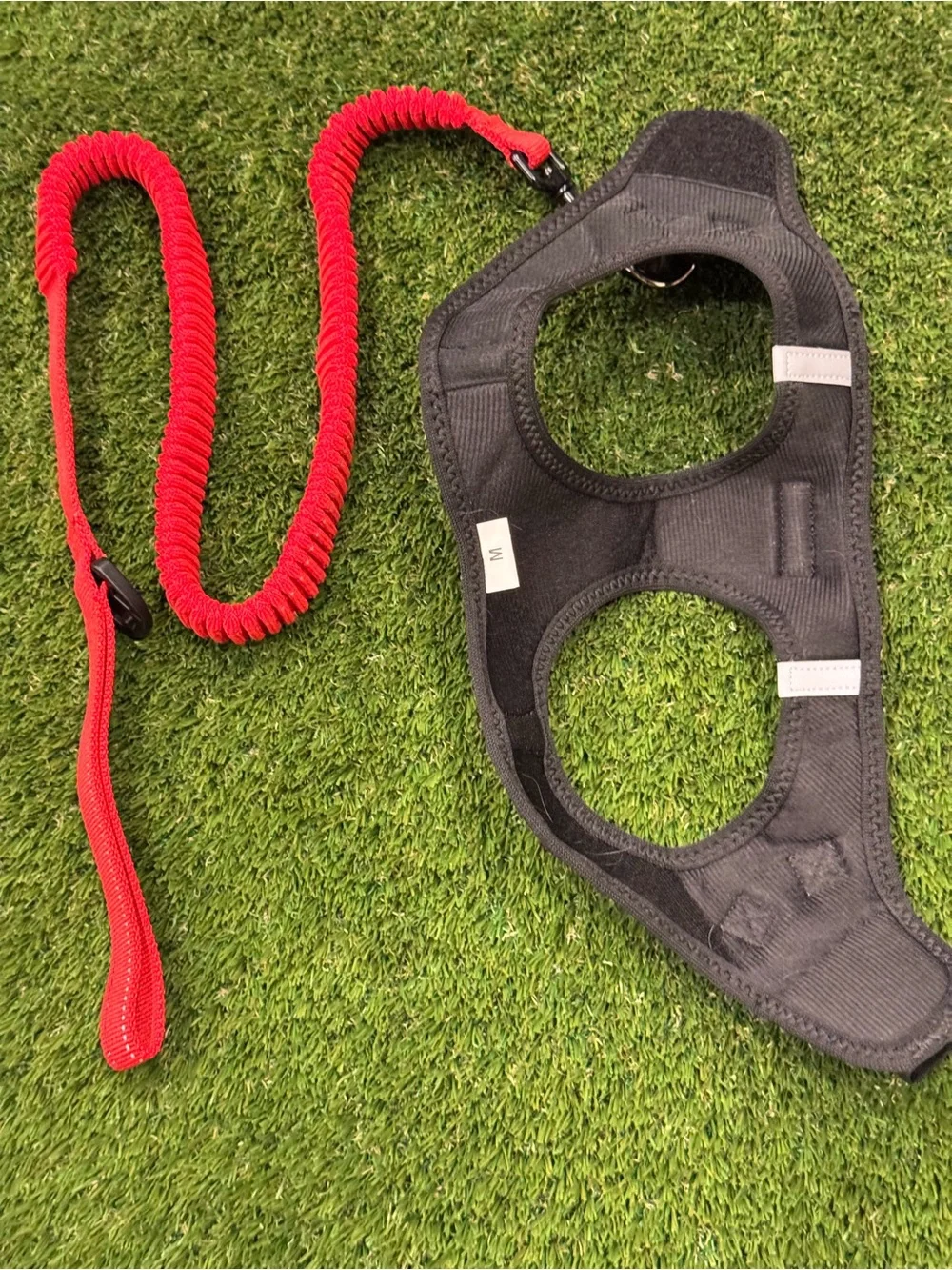 Dog Harness Leash Combo Set Aqua Teal Mesh Voyager ‎ Red Step-In Size Medium